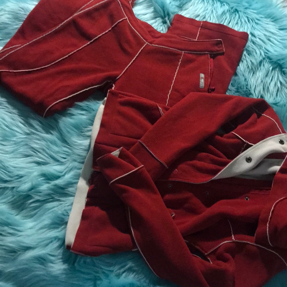 Triple five soul dark red sweatsuit XS